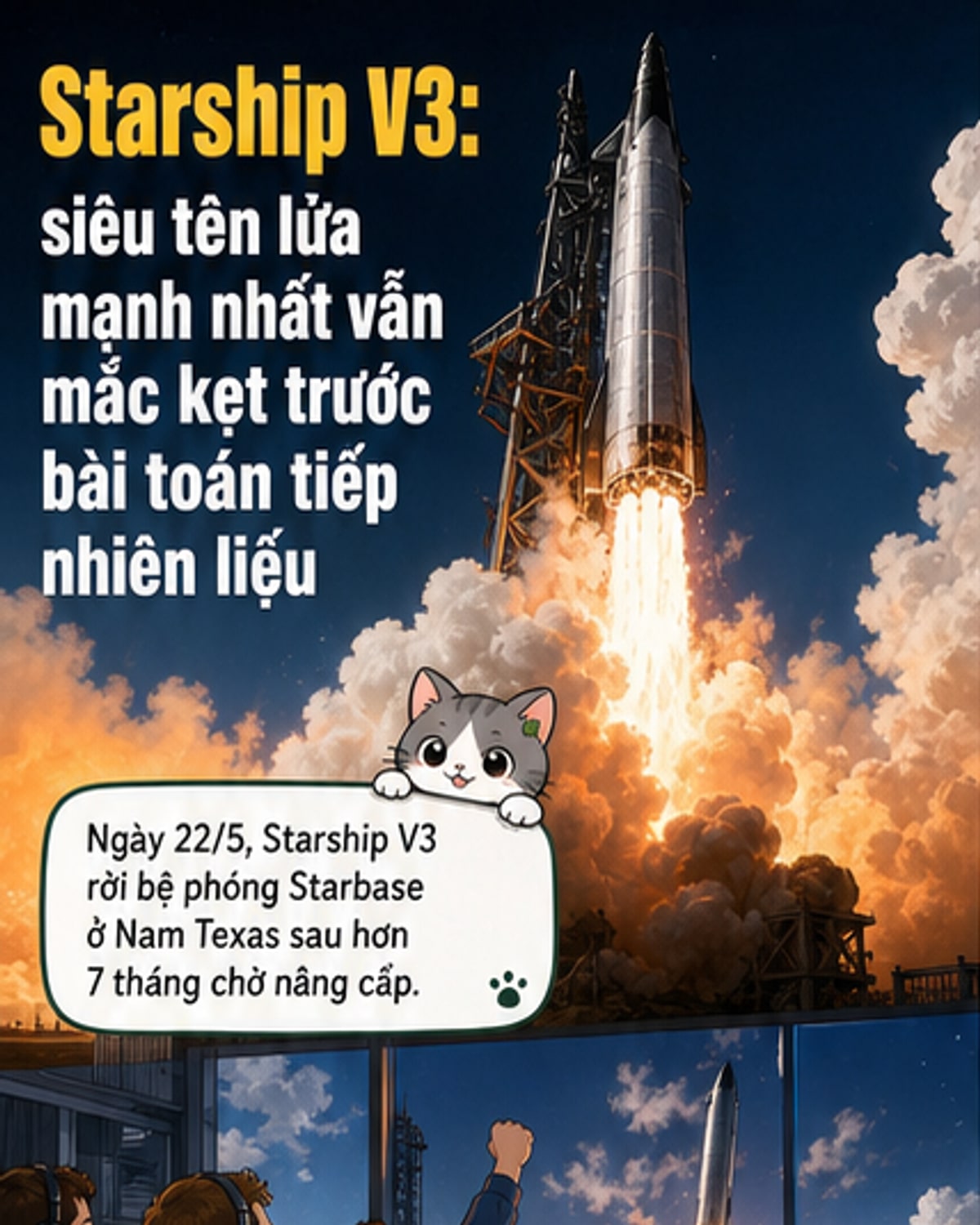 Starship V3 bay thử thành công