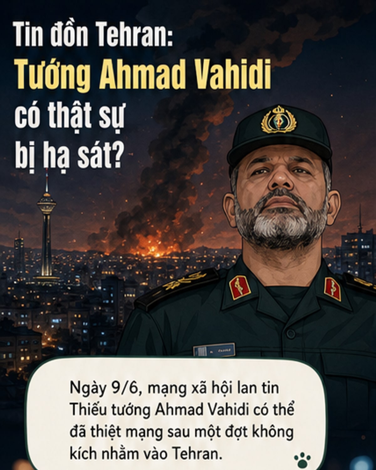 Tướng quyền lực Iran bị không kích?