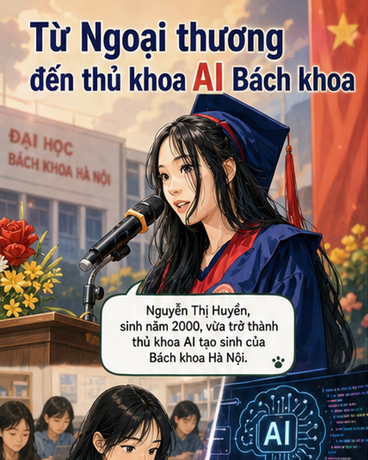 Từ kinh tế sang AI: Nữ thủ khoa Bách khoa gây bất ngờ