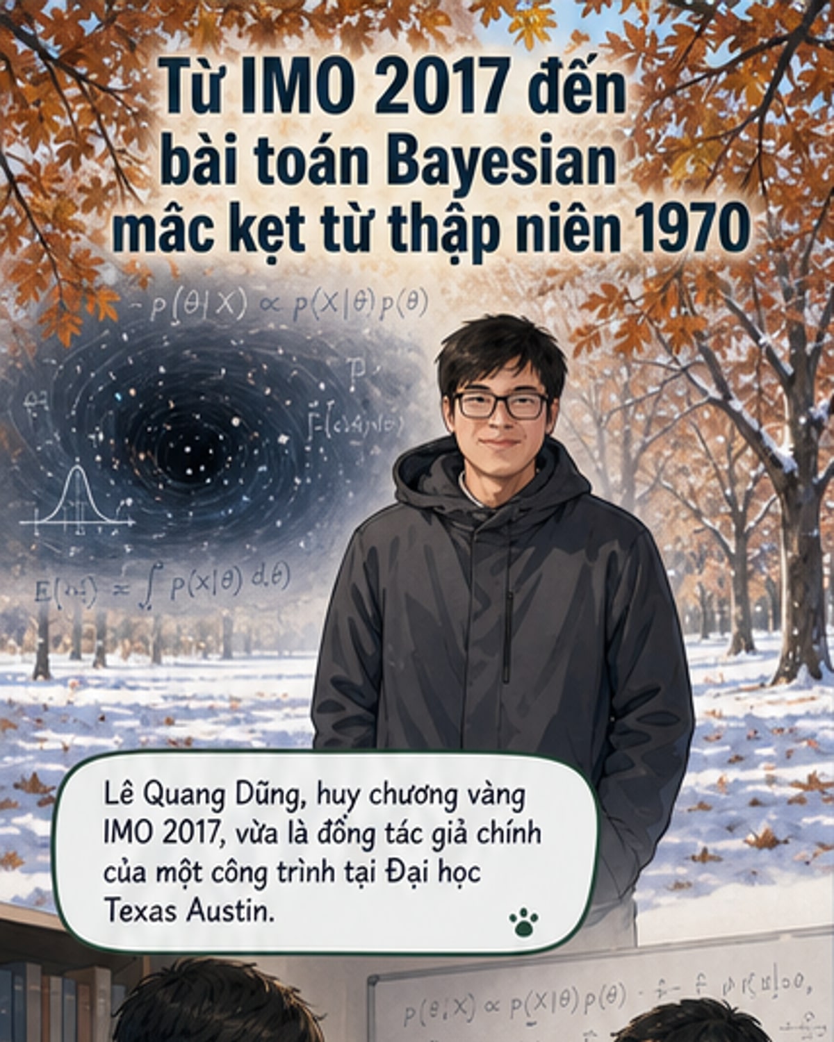 Huy chương vàng Toán quốc tế giải bài toán bỏ ngỏ 50 năm
