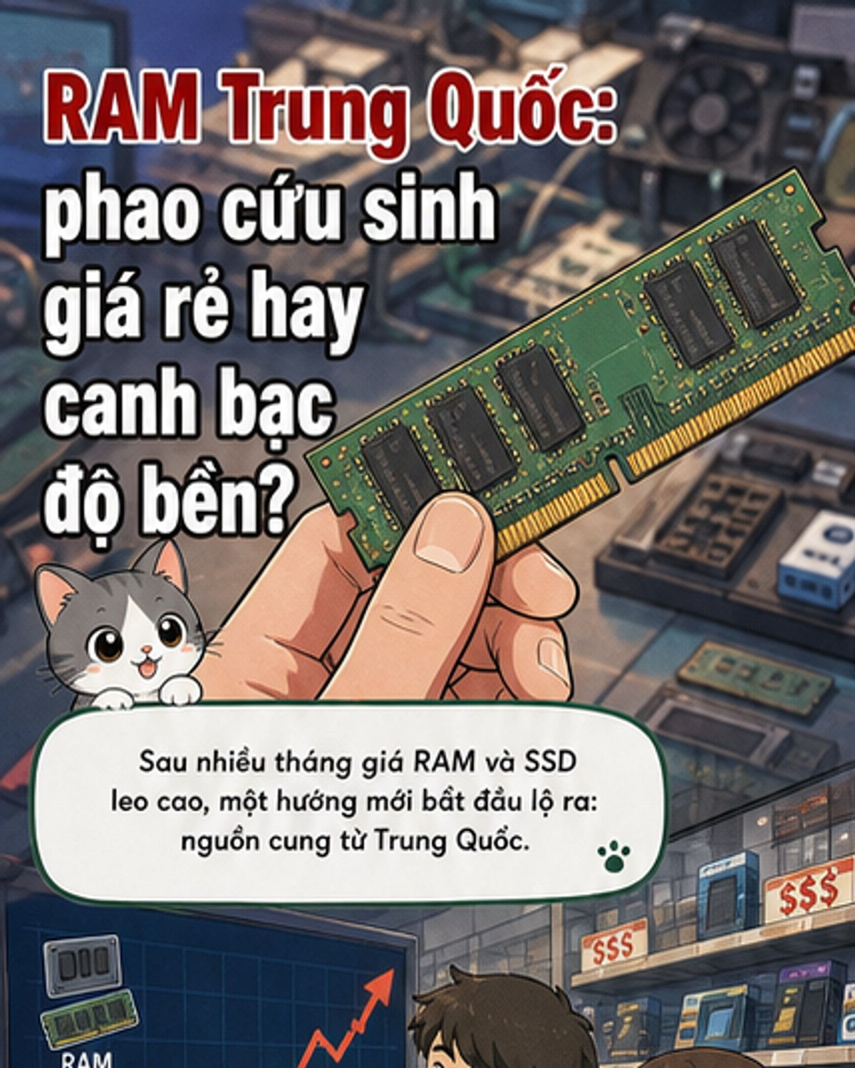 Bộ nhớ giá rẻ từ Trung Quốc thay đổi cuộc chơi