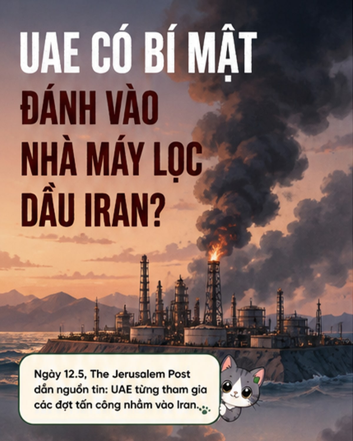UAE bị tố tấn công nhà máy lọc dầu Iran