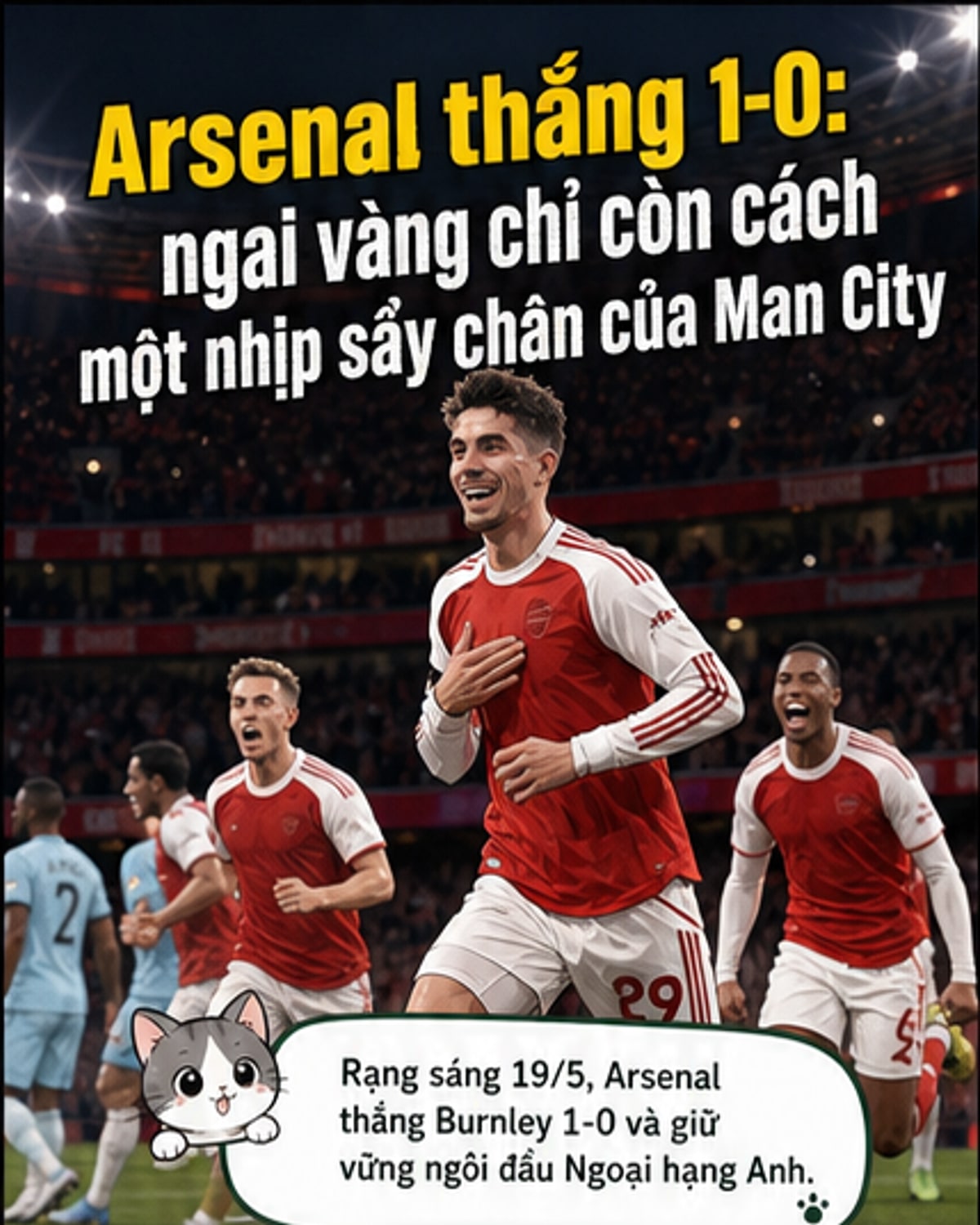 Arsenal tiến gần chức vô địch