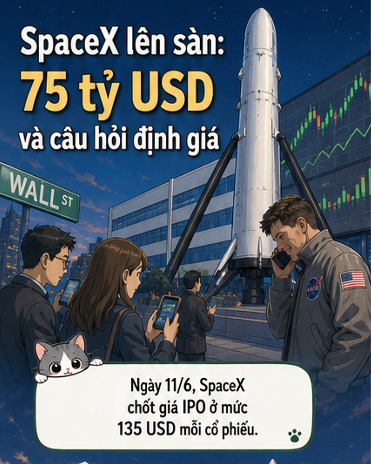Mô hình tên lửa bên ngoài trụ sở SpaceX ở Hawthorne, California, trước thềm IPO lớn nhất lịch sử