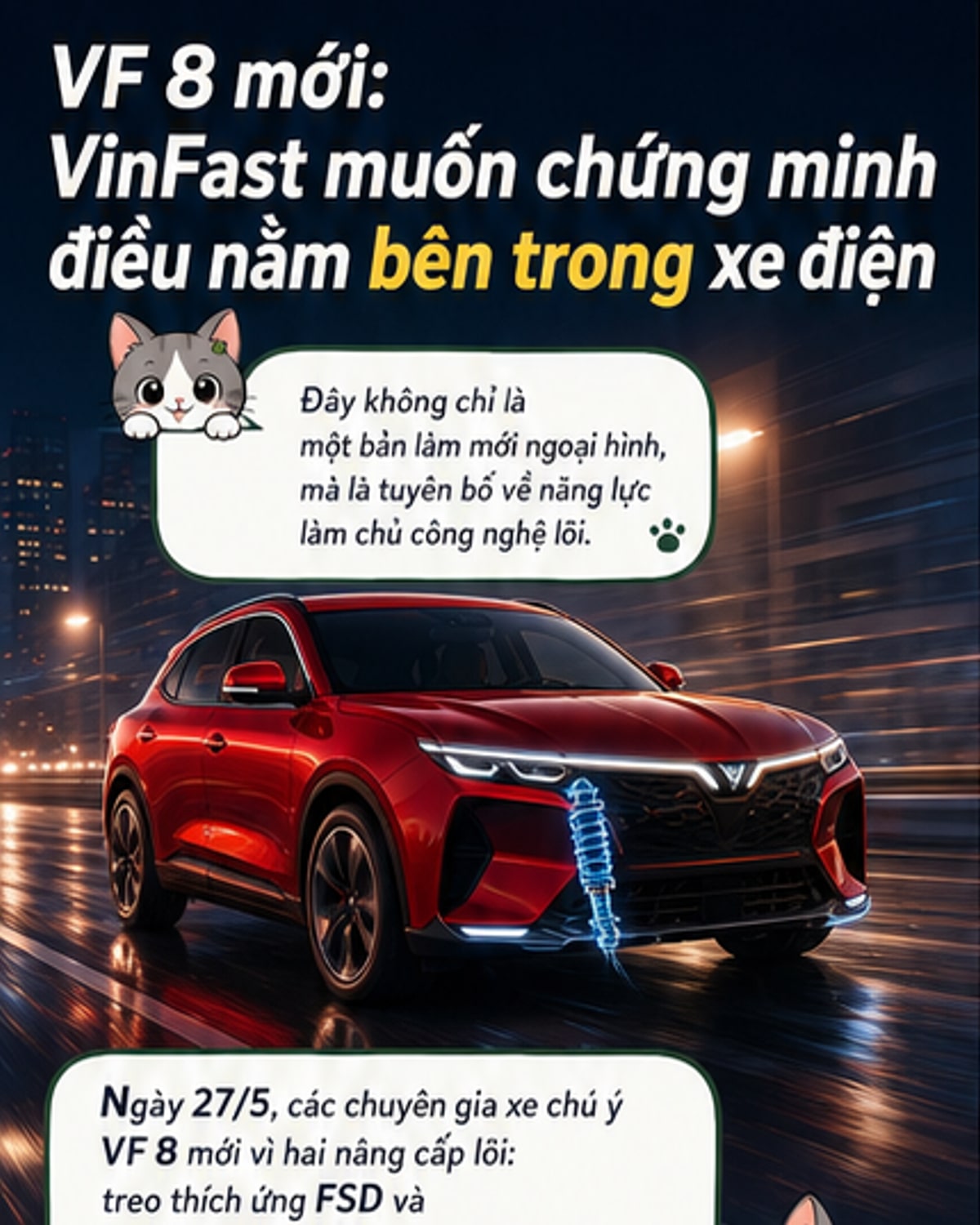 VF 8 thế hệ mới tiết lộ tầm vóc công nghệ VinFast