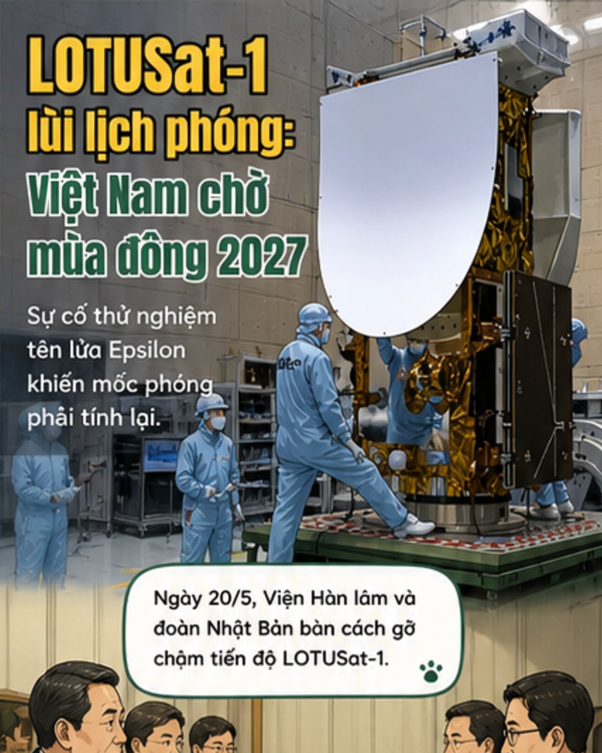 Vệ tinh LOTUSat-1 sẽ lên quỹ đạo khi nào?