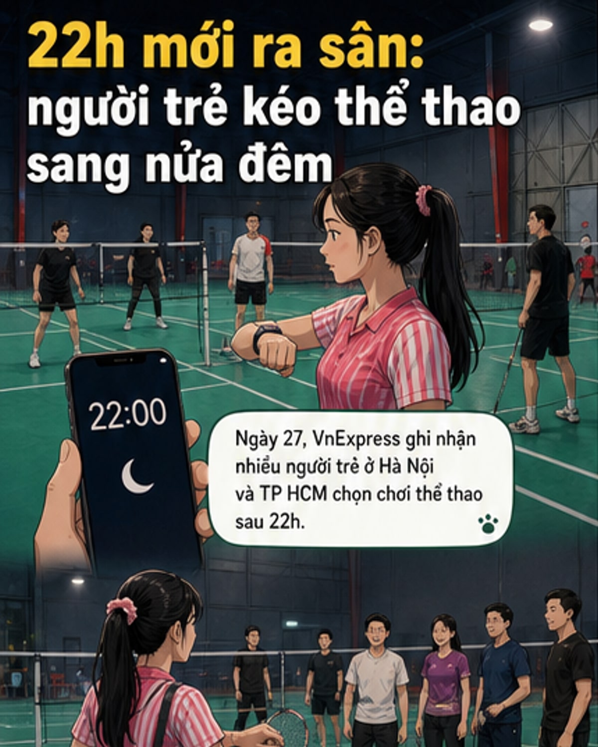 Chơi thể thao lúc nửa đêm