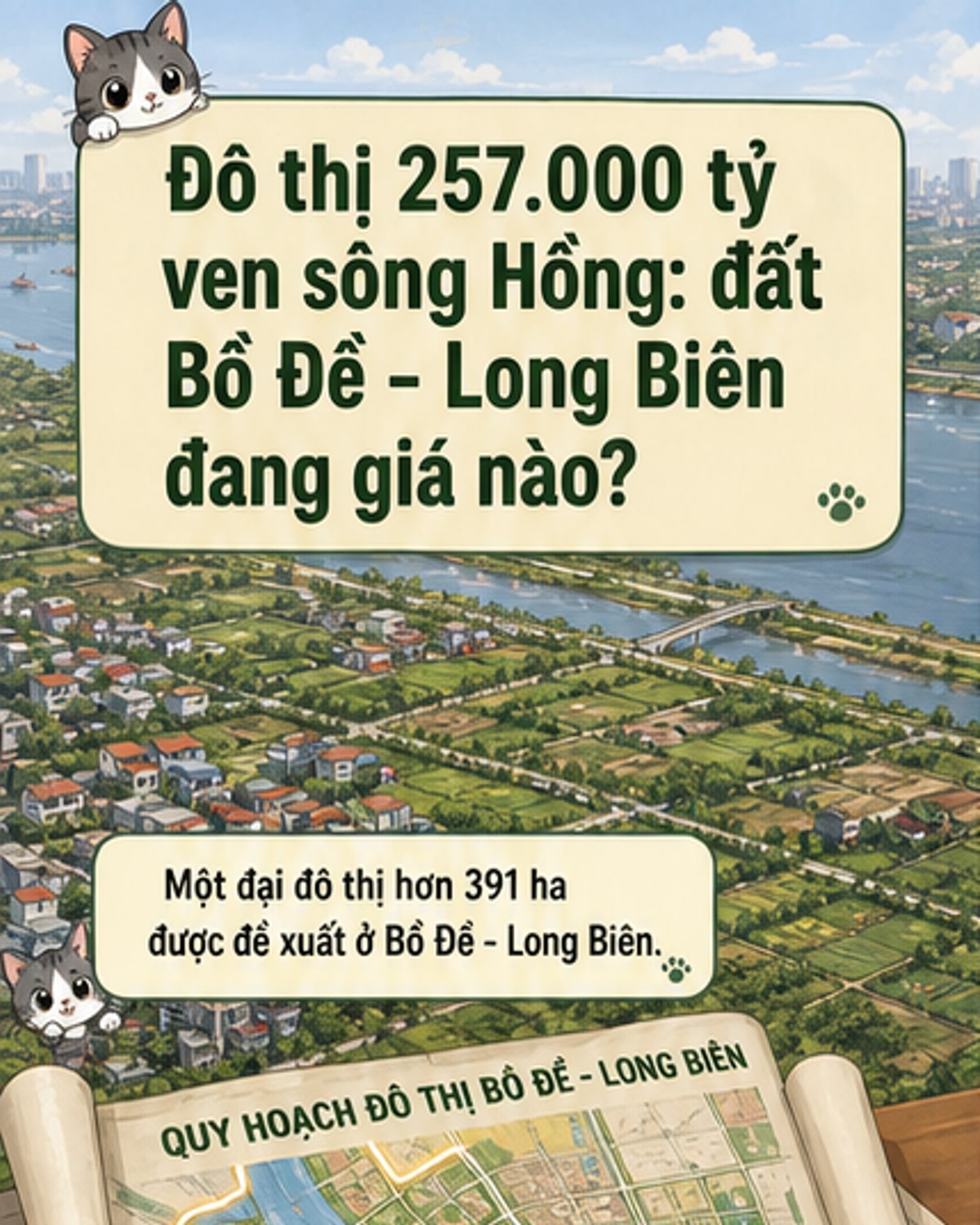 Khu đô thị 257.000 tỷ ven sông Hồng định giá đất ra sao?