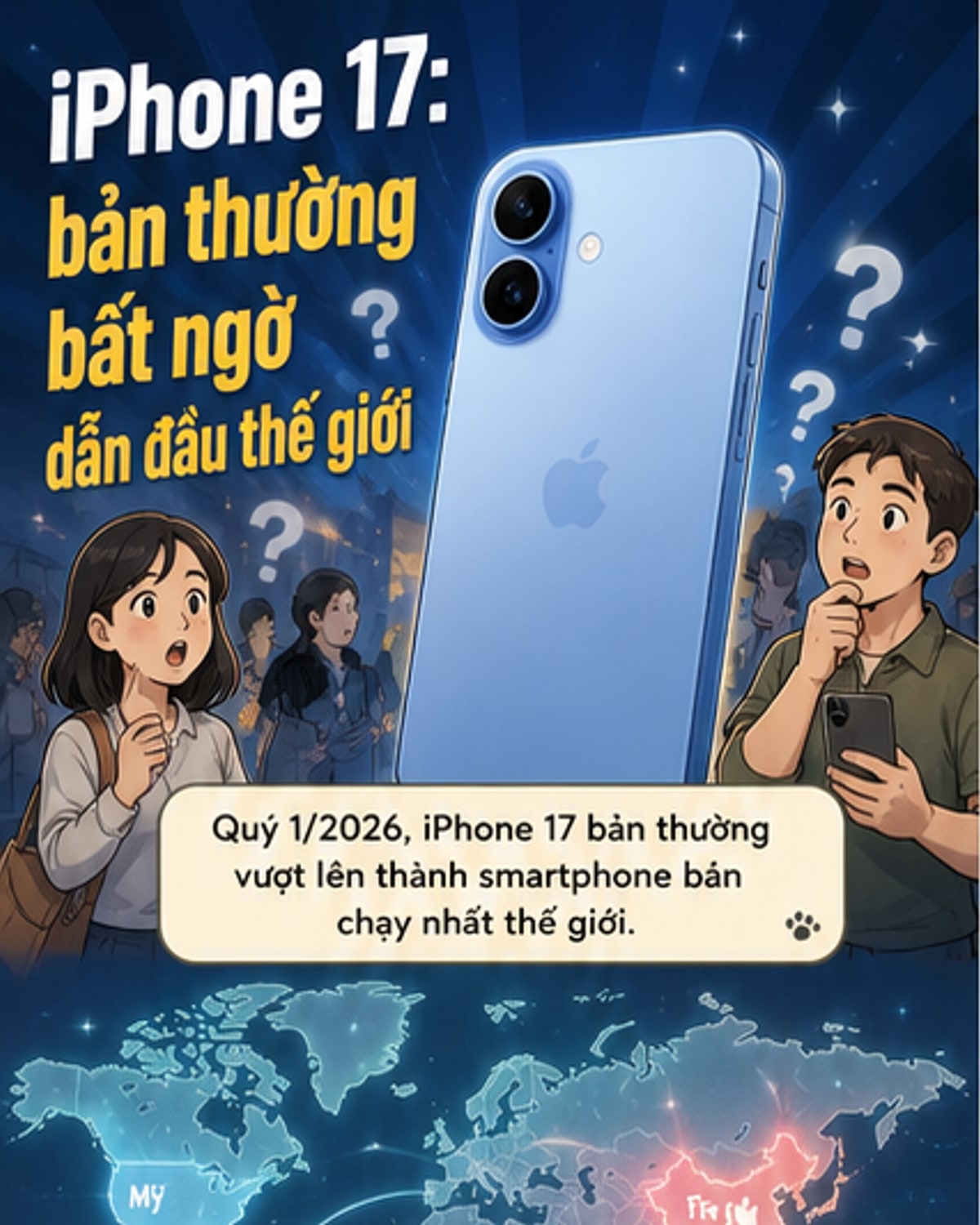 iPhone 17 dẫn đầu doanh số toàn cầu
