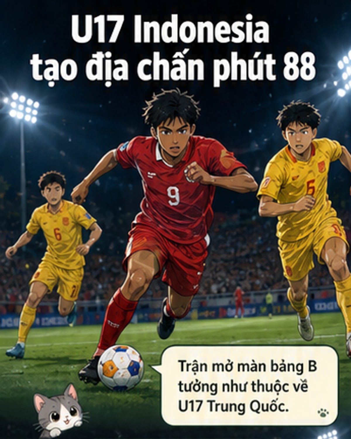 U17 Indonesia gây địa chấn trước Trung Quốc