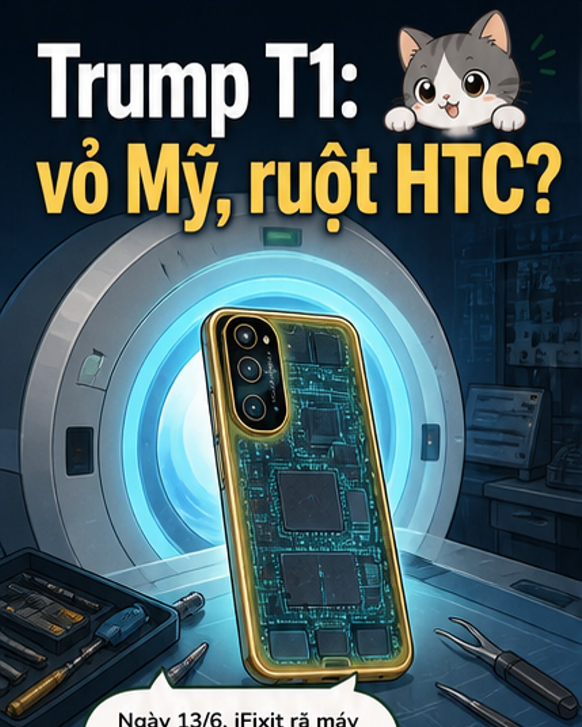 Bên trong điện thoại Trump T1 giống HTC U24 Pro