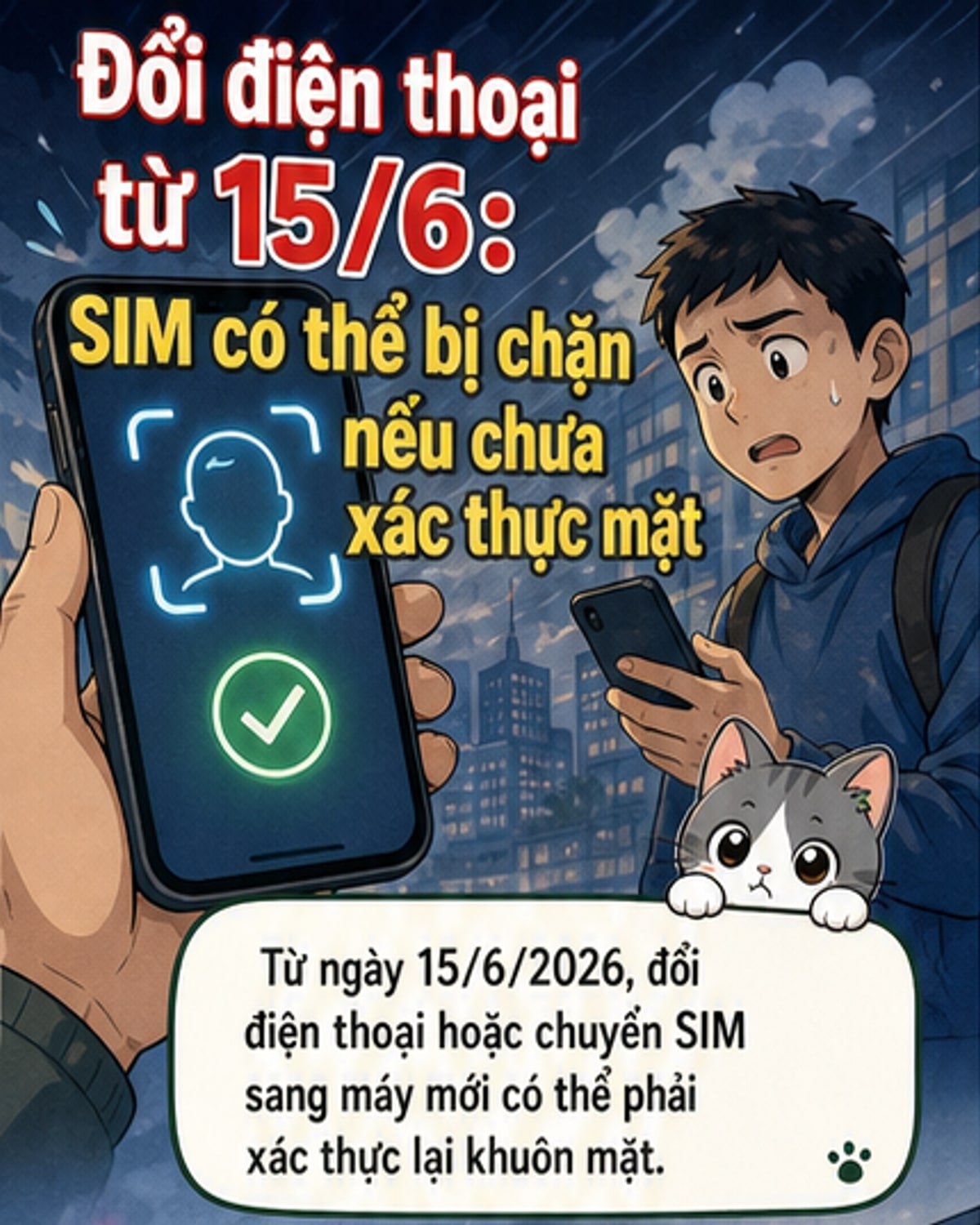 Từ 15/6, đổi điện thoại phải xác thực khuôn mặt