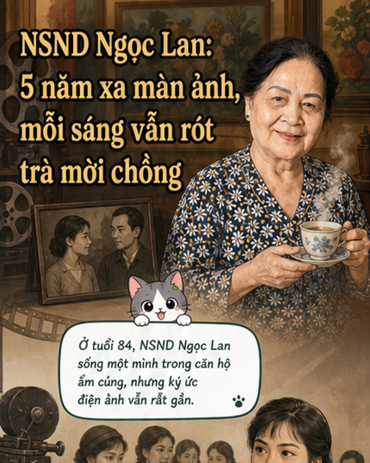 NSND Ngọc Lan ở tuổi 84: Viết thơ, sống an nhiên sau mất mát