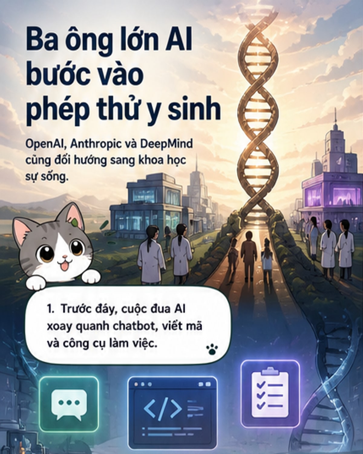 AI Mỹ đổ dồn vào khoa học sự sống