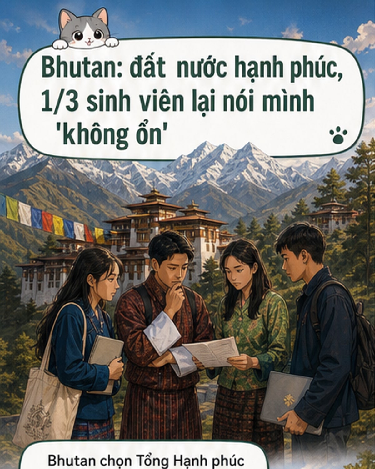 Sinh viên Bhutan 'héo mòn' trong vương quốc hạnh phúc
