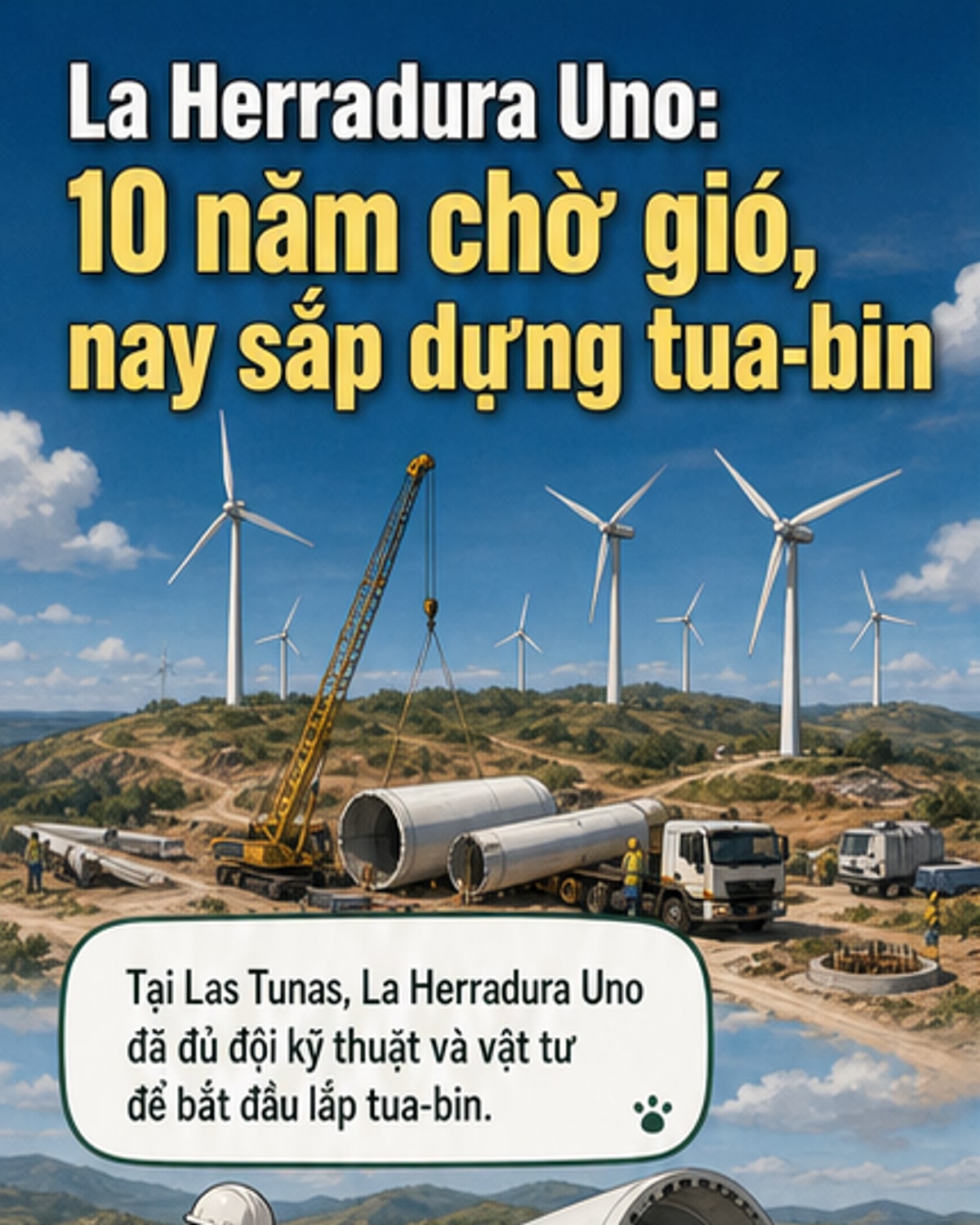 Trang trại điện gió lớn nhất Cuba sắp hoàn thành