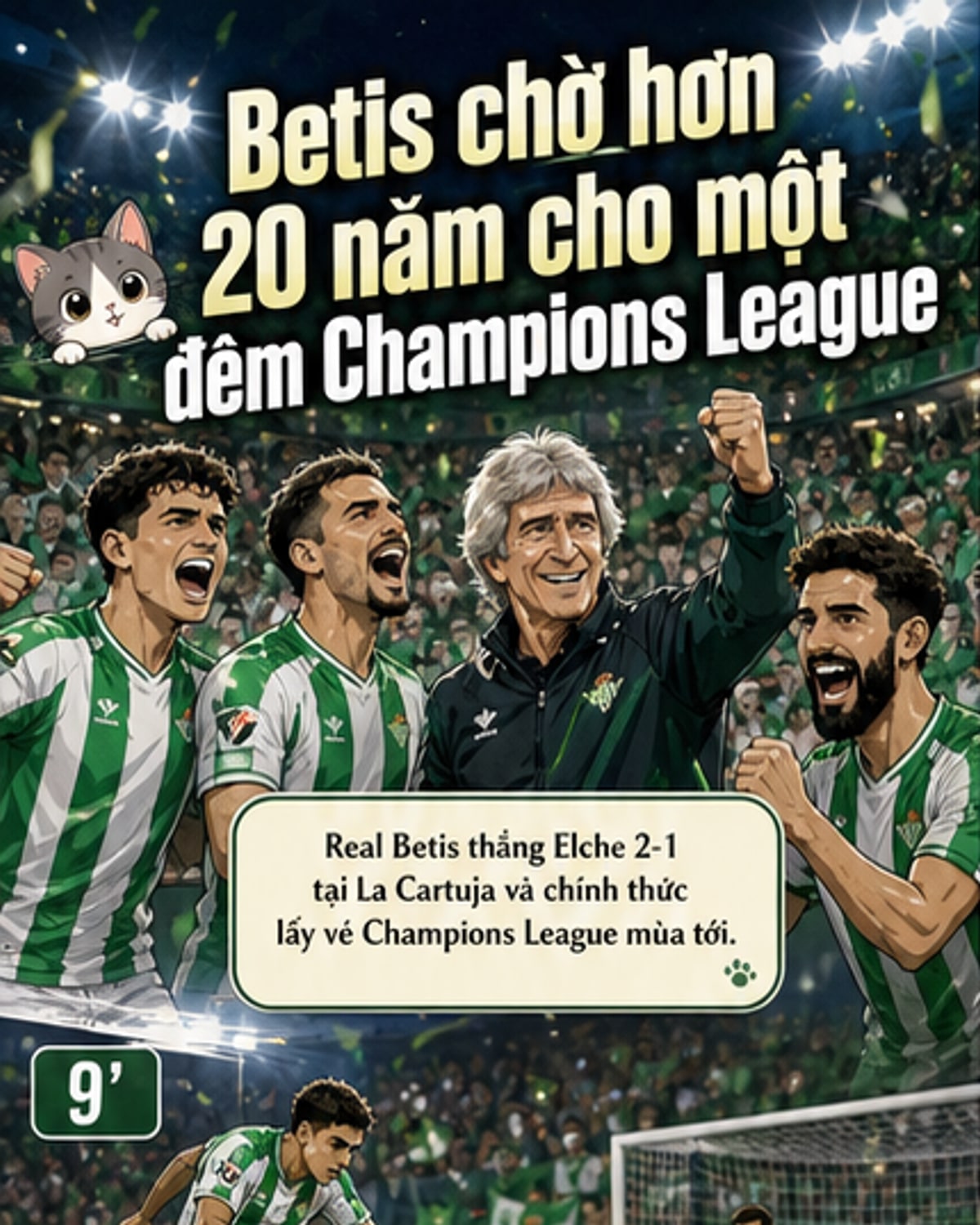 Betis trở lại Champions League sau 20 năm