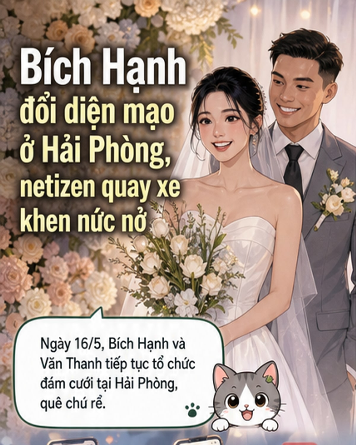 Vợ Văn Thanh lộng lẫy trong tiệc cưới Hải Phòng
