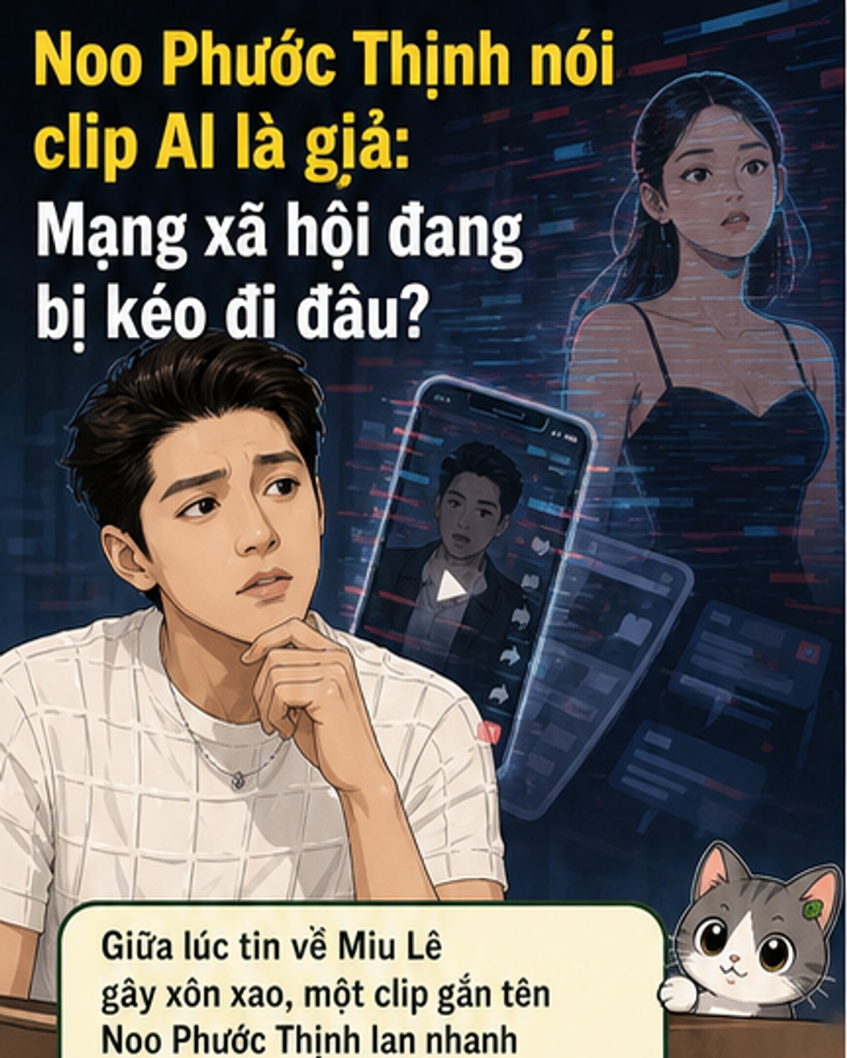 Noo Phước Thịnh lên tiếng về clip AI giả mạo