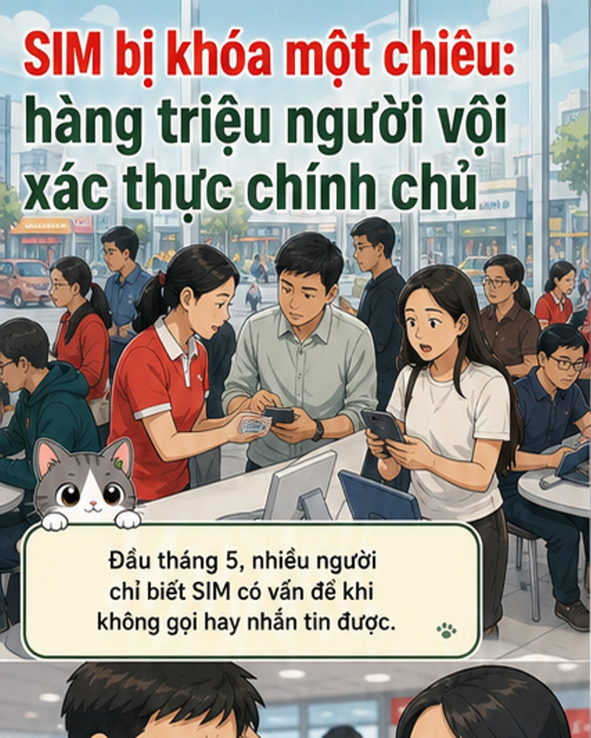 Hàng triệu SIM bị khóa một chiều