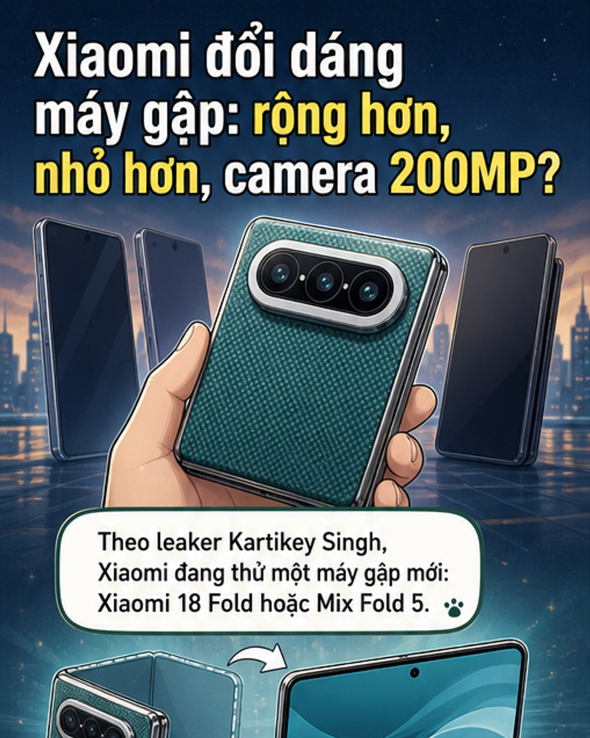 Xiaomi ra mắt điện thoại gập mới?