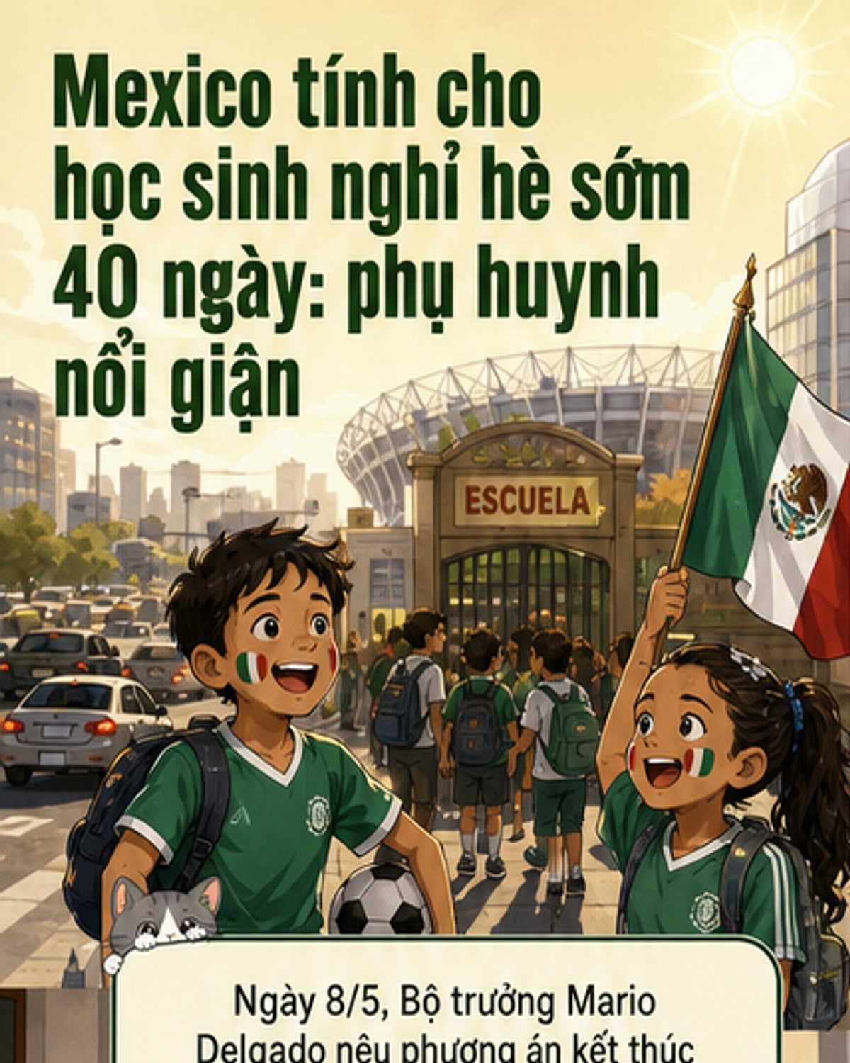 Học sinh Mexico nghỉ hè sớm 40 ngày?