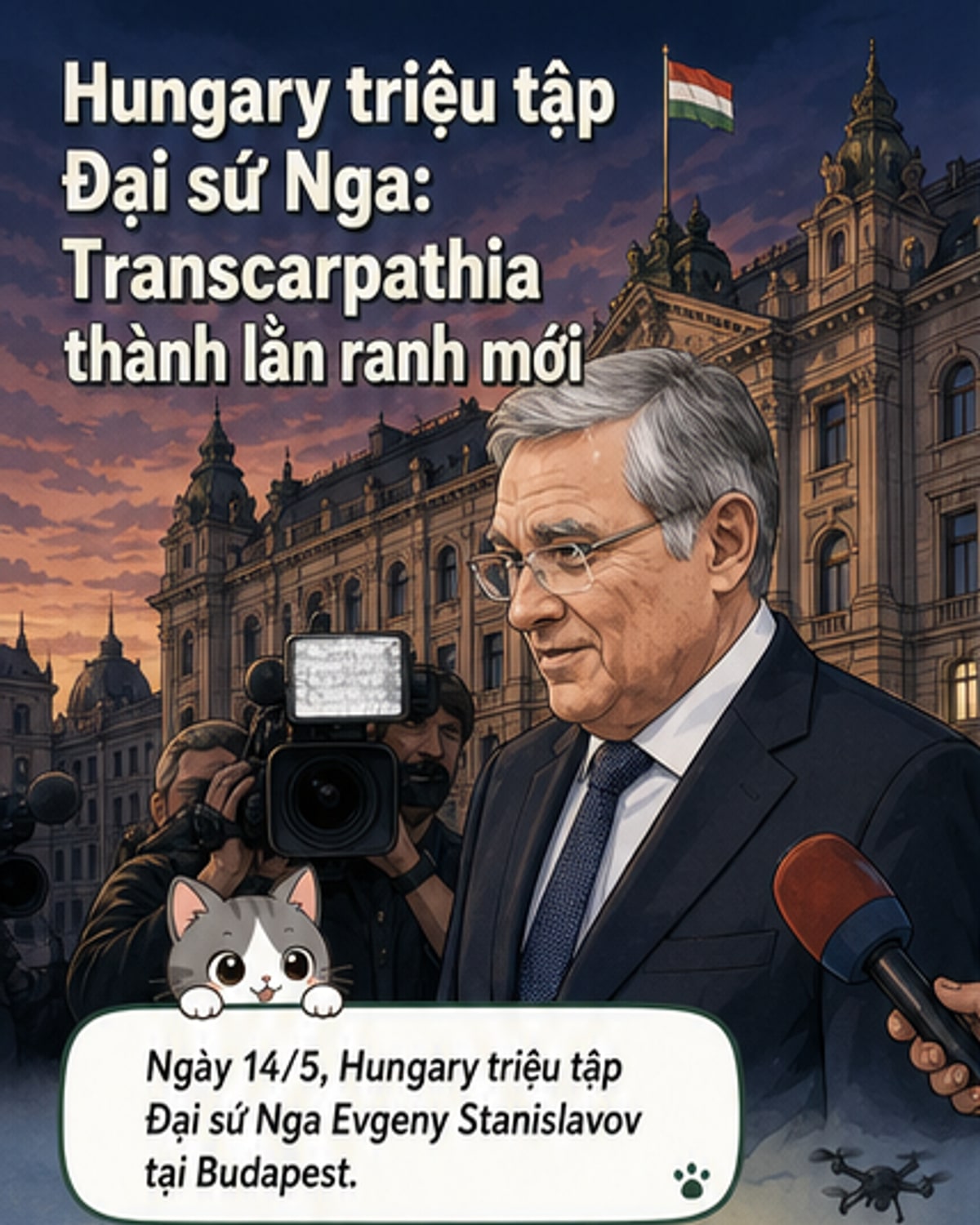 Hungary triệu tập đại sứ Nga