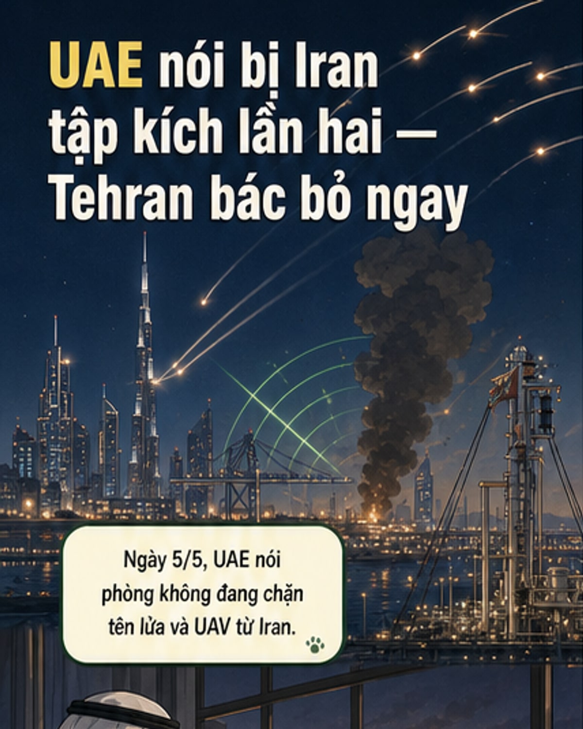 UAE cáo buộc Iran tấn công, Tehran phủ nhận