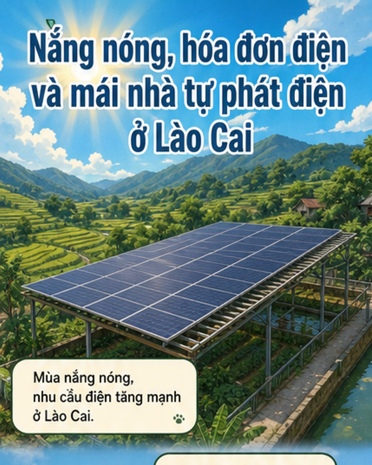 Lắp điện mặt trời, tiền điện còn 300.000 đồng