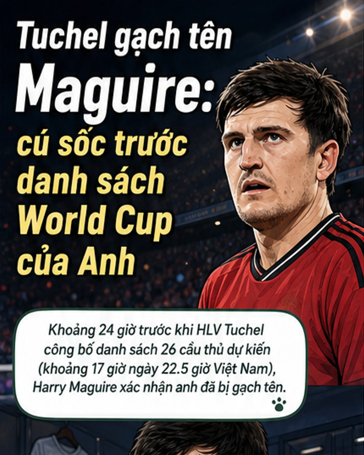 Tuchel loại Maguire, gây sốc với đội hình Anh