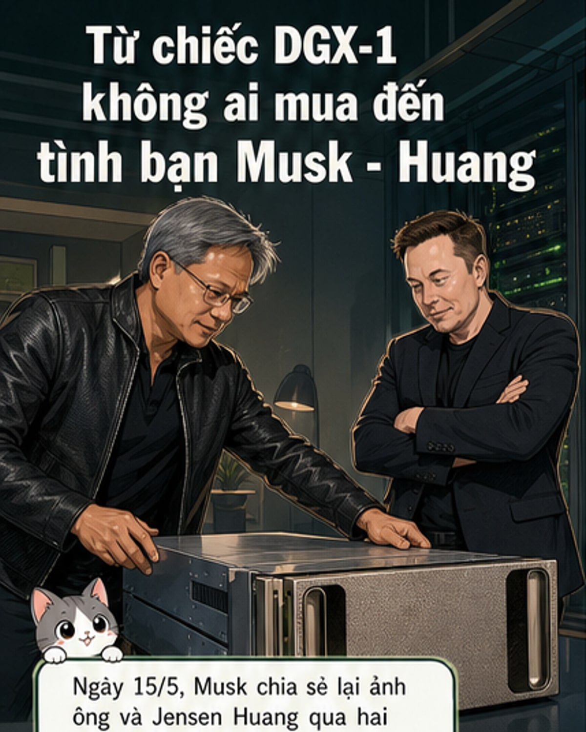 Tình bạn công nghệ của Musk và Huang
