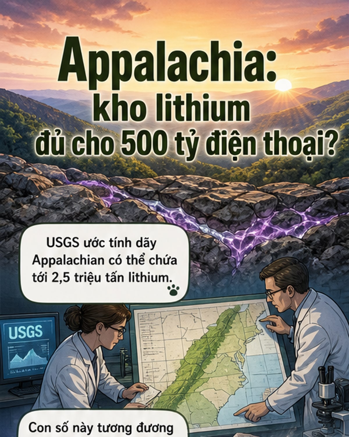 Phát hiện kho lithium 2,5 triệu tấn tại Mỹ