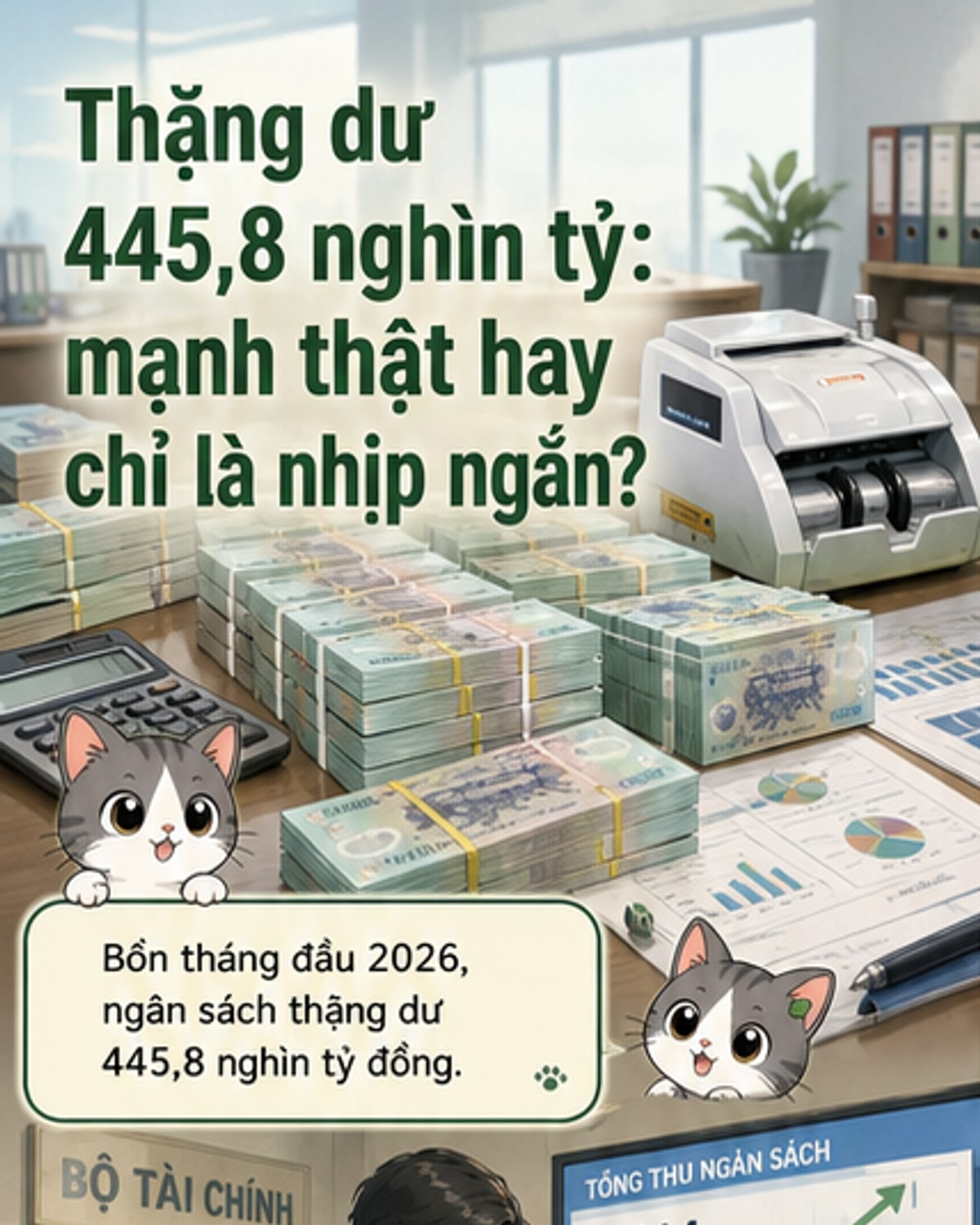 Thặng dư ngân sách hơn 445 nghìn tỷ