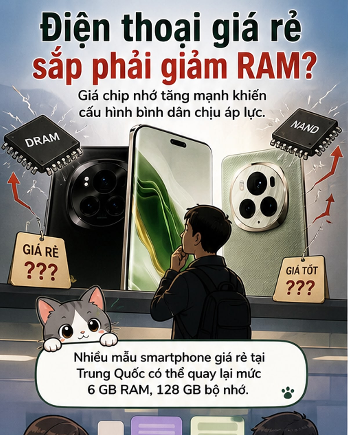Điện thoại giá rẻ quay về cấu hình cũ