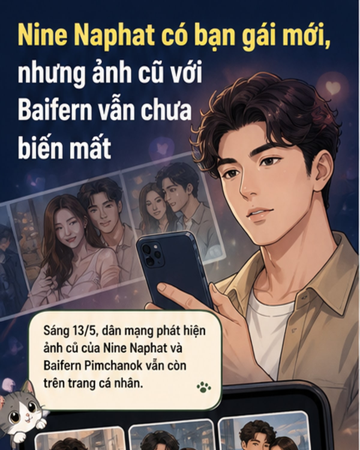 Nine Naphat vẫn giữ ảnh cũ với Baifern?