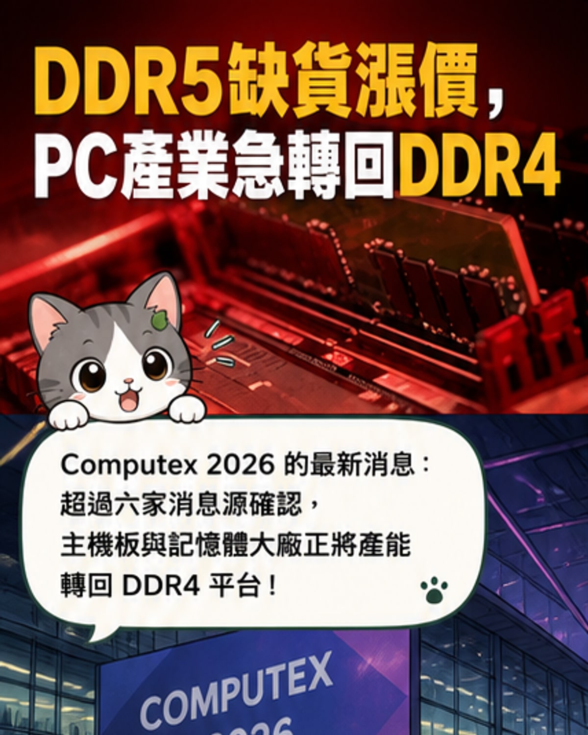 PC產業集體回歸DDR4時代