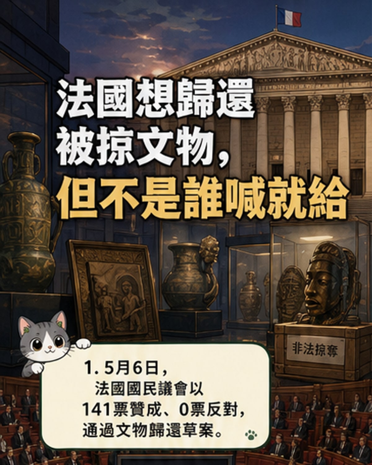 法國前進一步簡化文物歸還程序