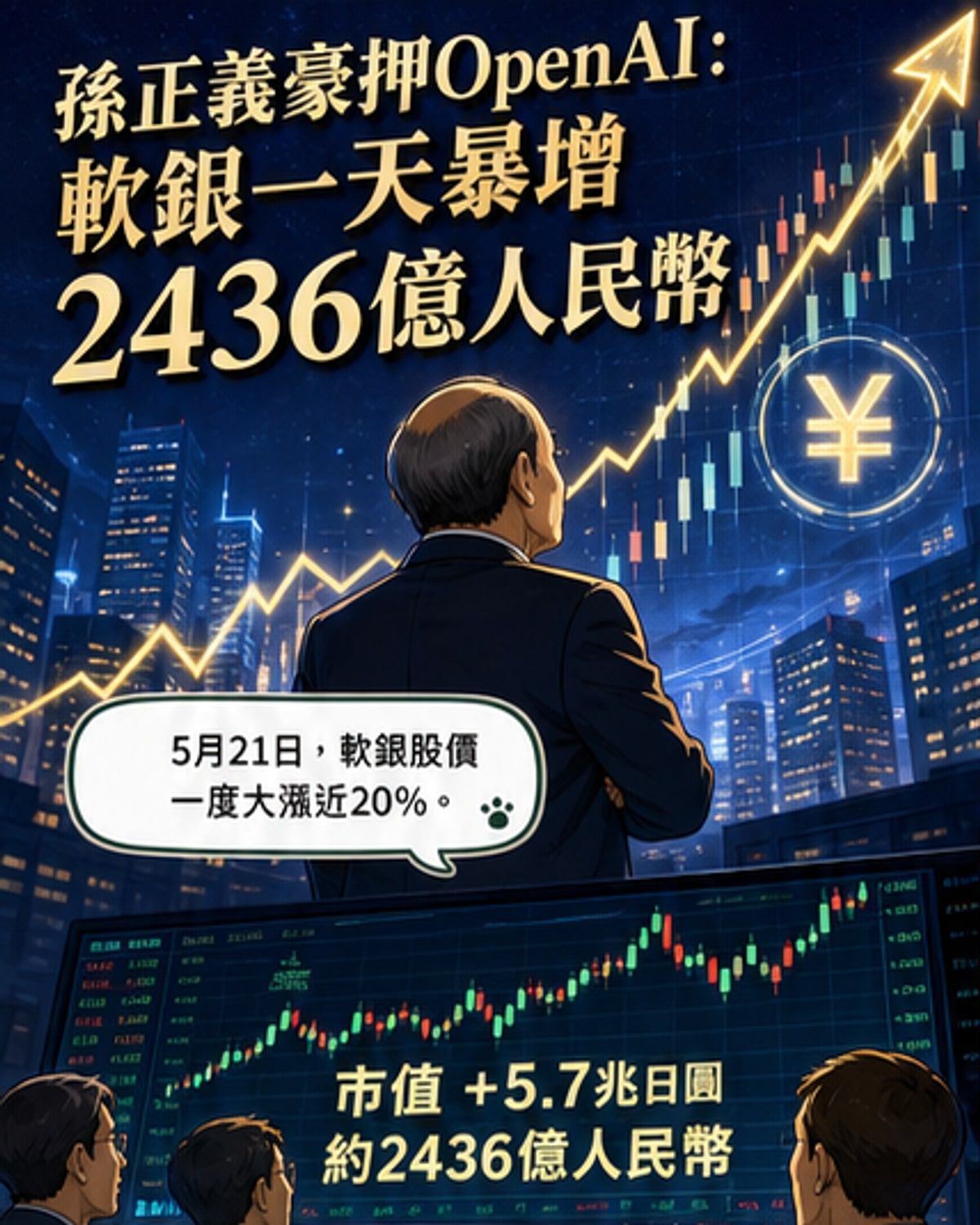 孫正義重押OpenAI獲巨額浮盈