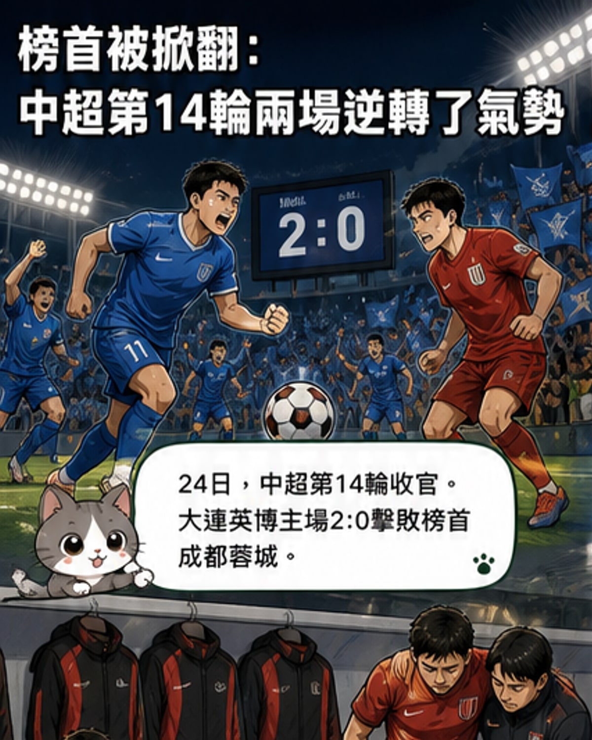中超第14輪：大連逆轉領頭羊