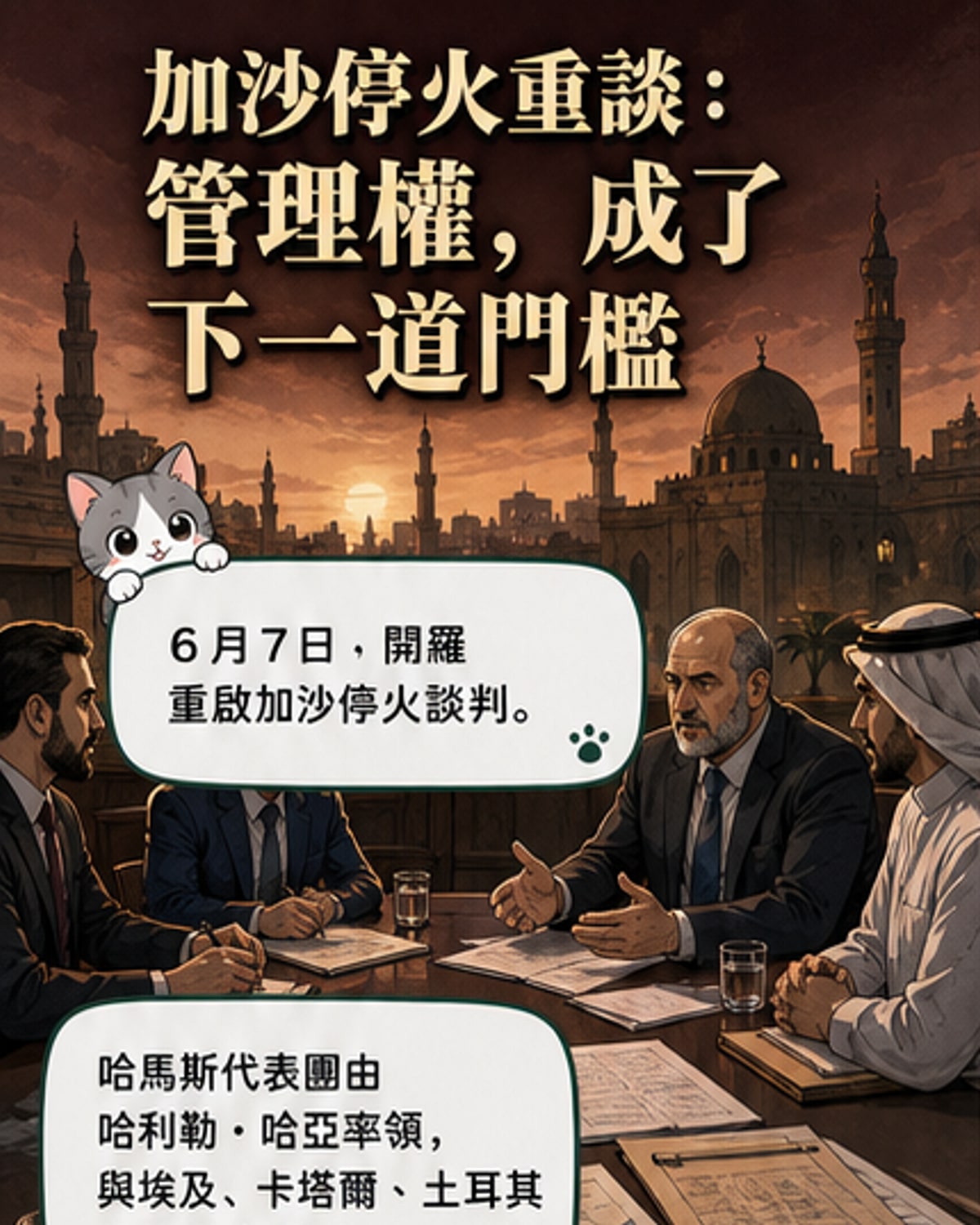 加沙停火談判重啟 哈馬斯移交治理權成焦點