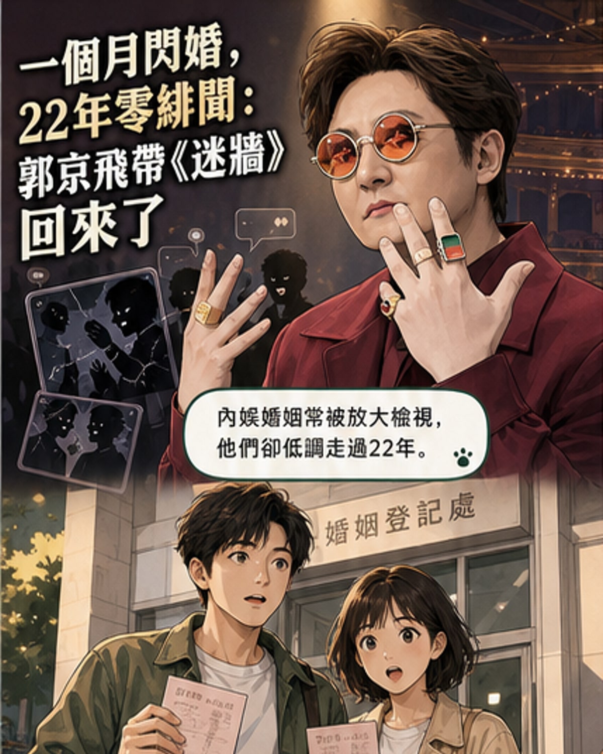 郭京飛閃婚22年零緋聞 今攜新劇《迷牆》回歸