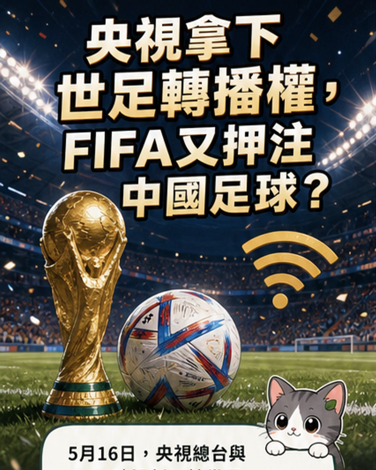 央視獲2026、2030世界盃轉播權