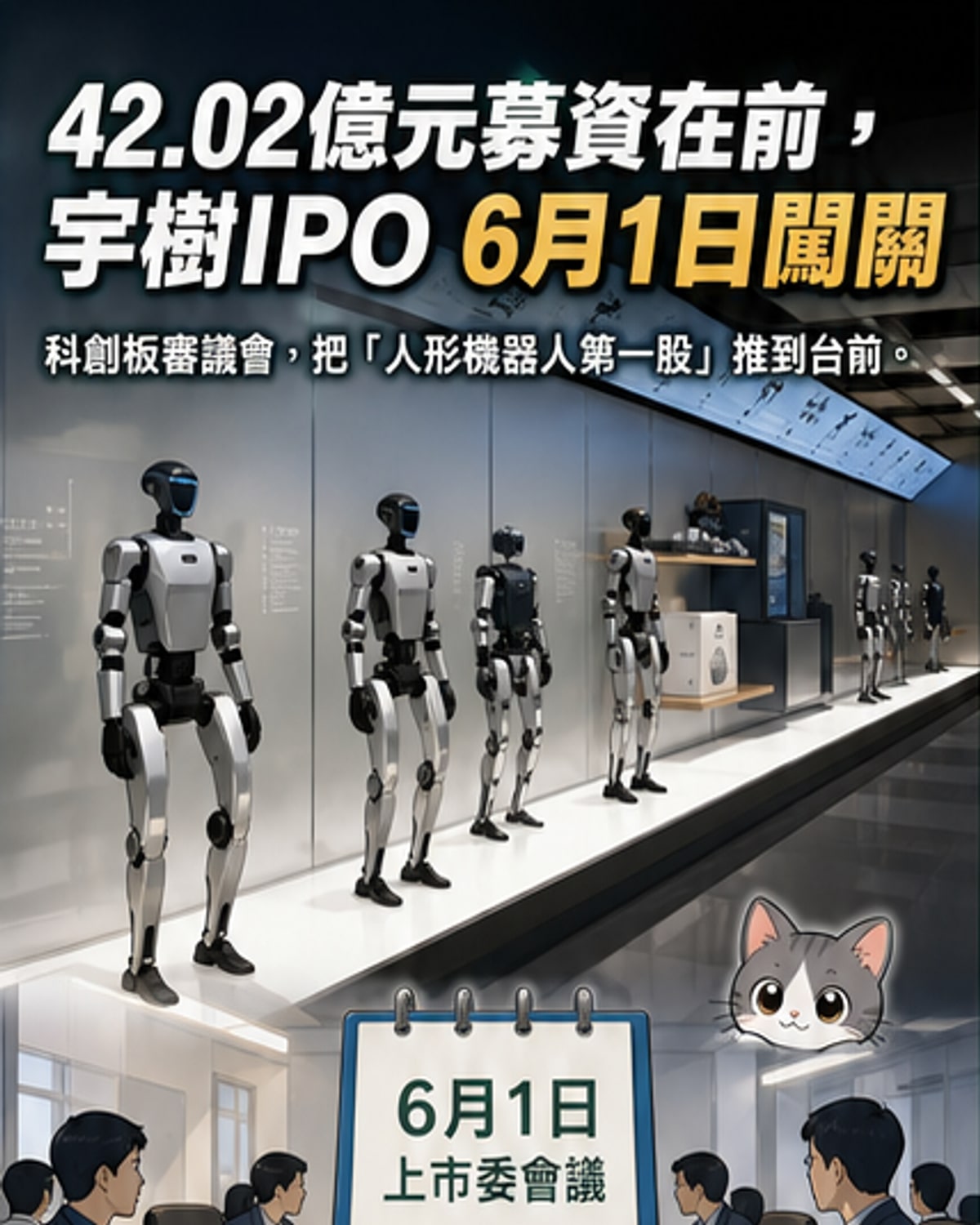 宇樹科技6/1衝刺A股人形機器人第一股