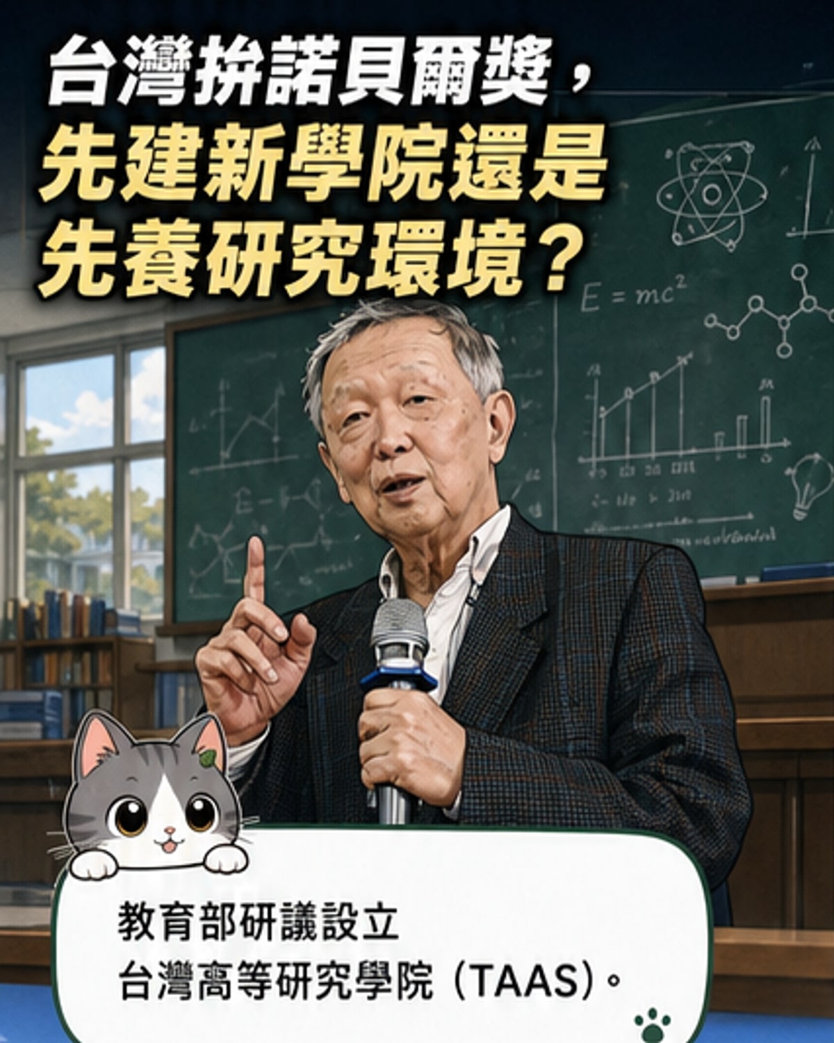 台灣擬設高等研究學院拚諾獎