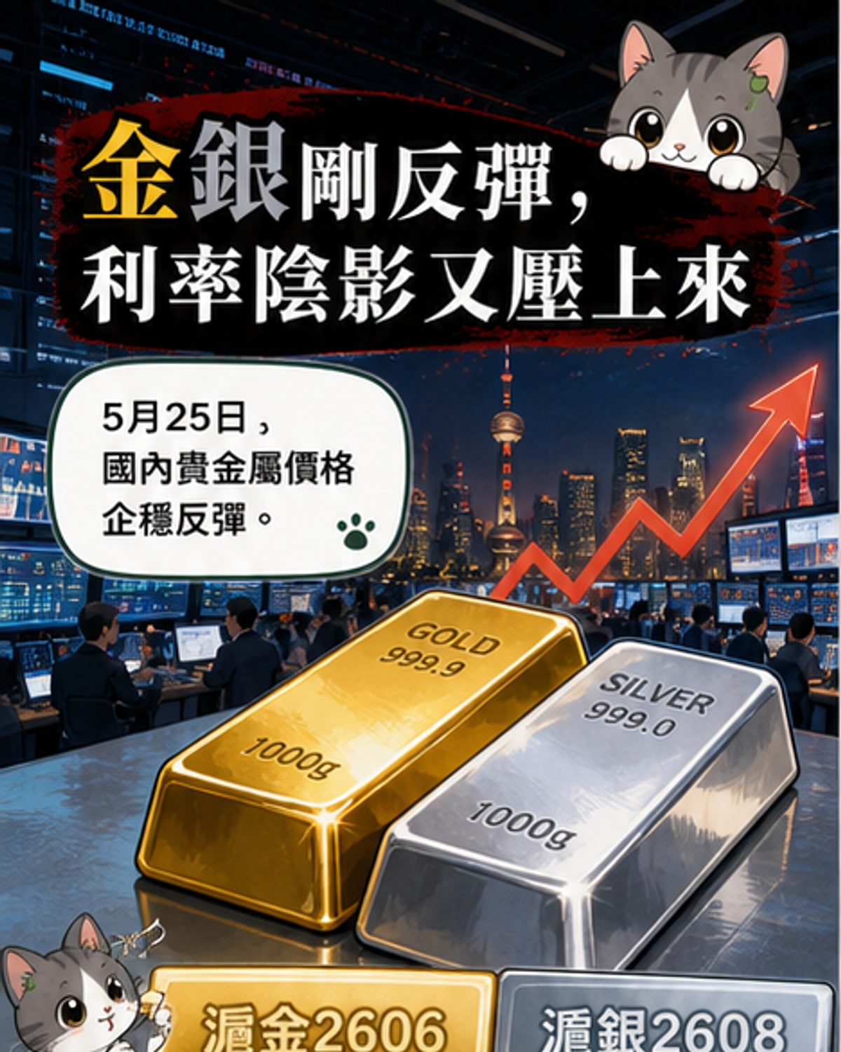貴金屬價格反彈 地緣緩和成關鍵