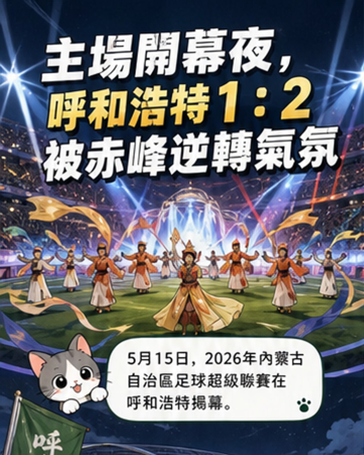 內蒙古足超開幕戰落幕