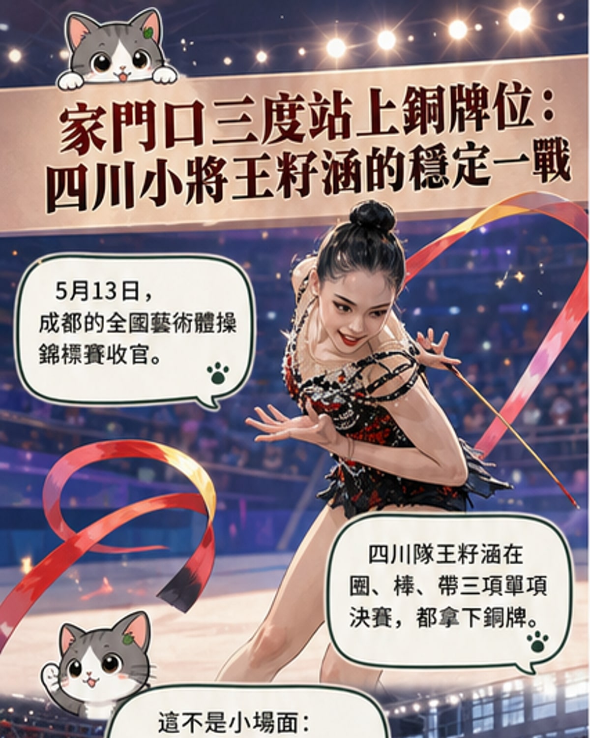 藝術體操新星王籽涵奪三銅