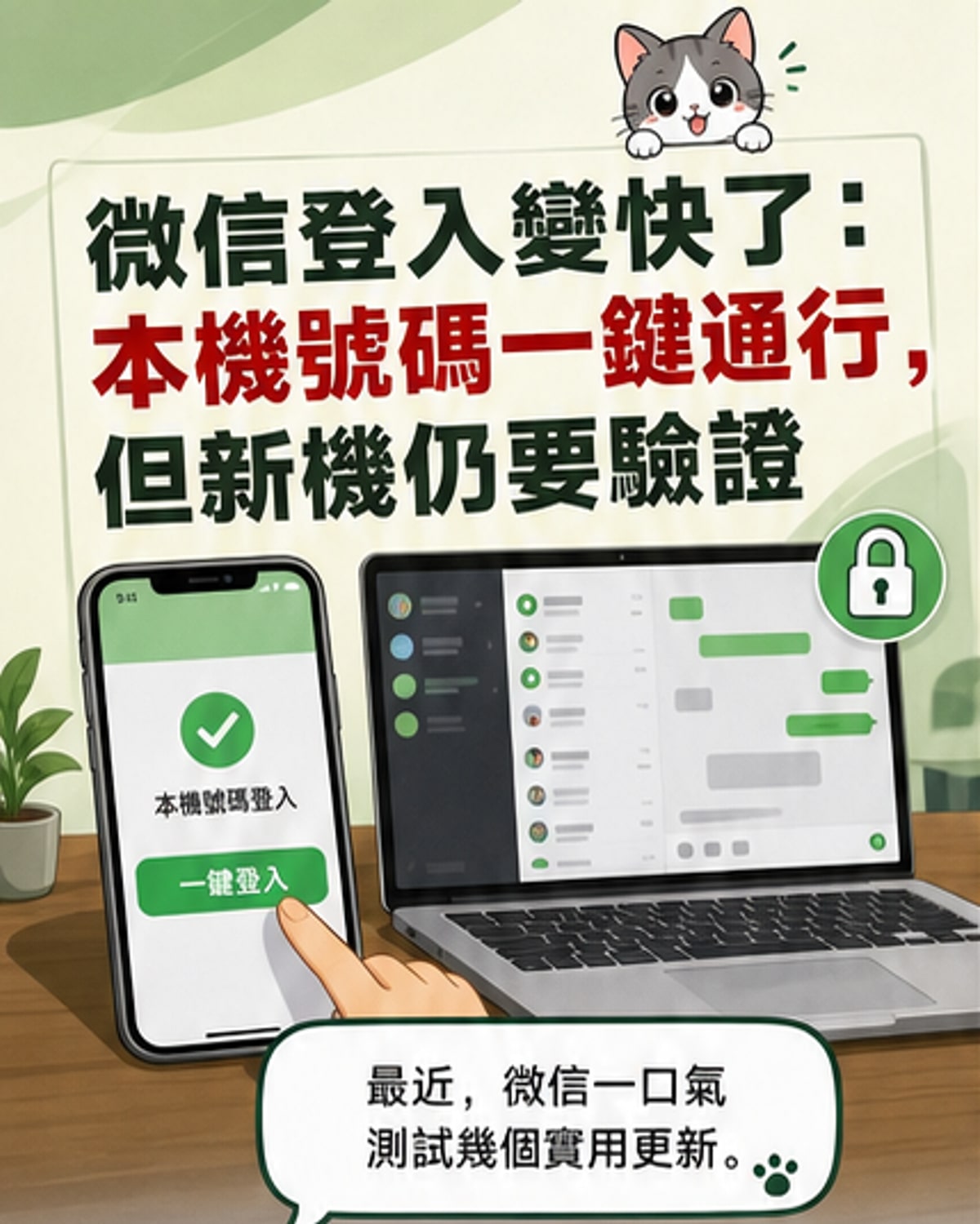 微信重大更新 登入方式大變