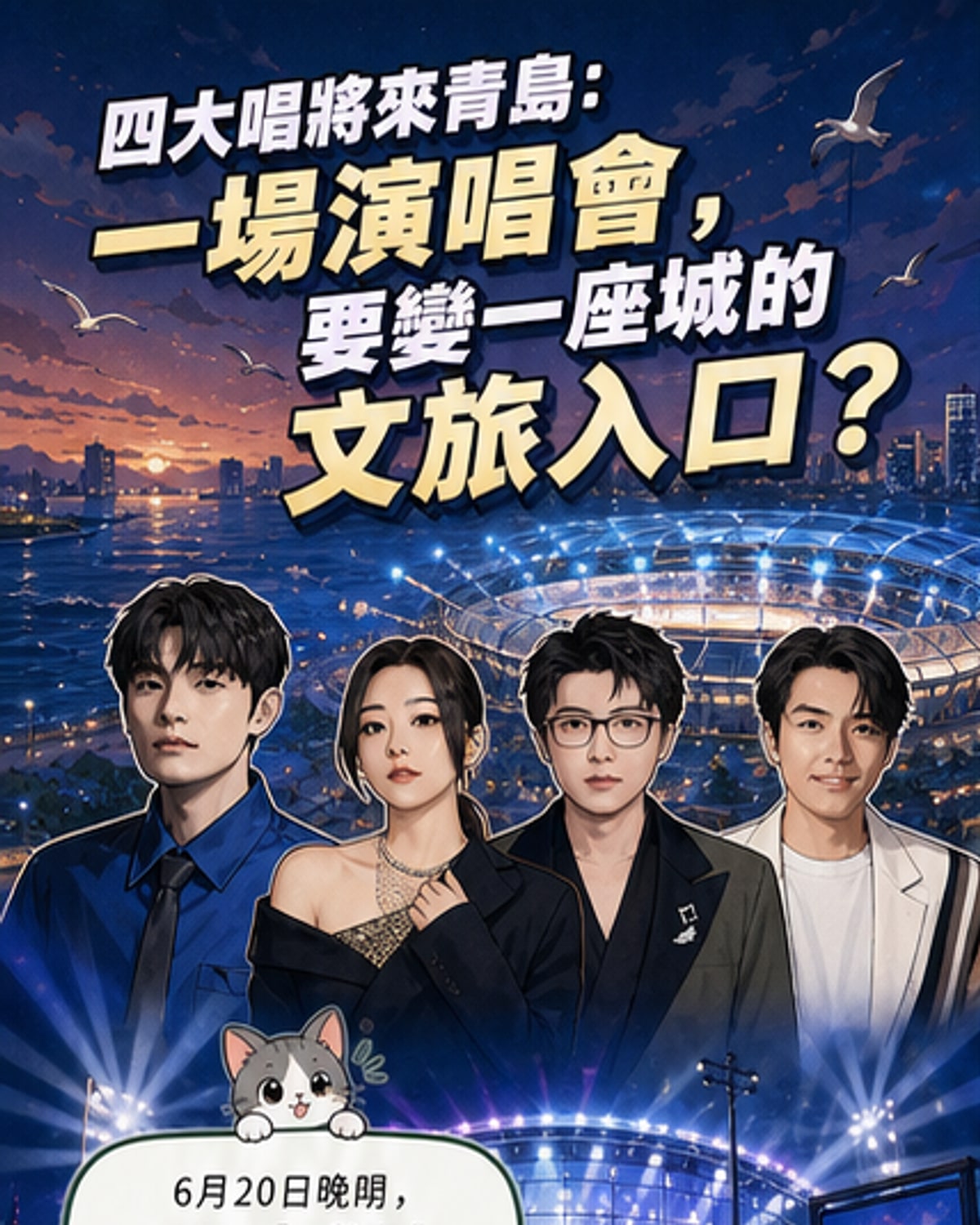 四大天王級歌手登場青島演唱會