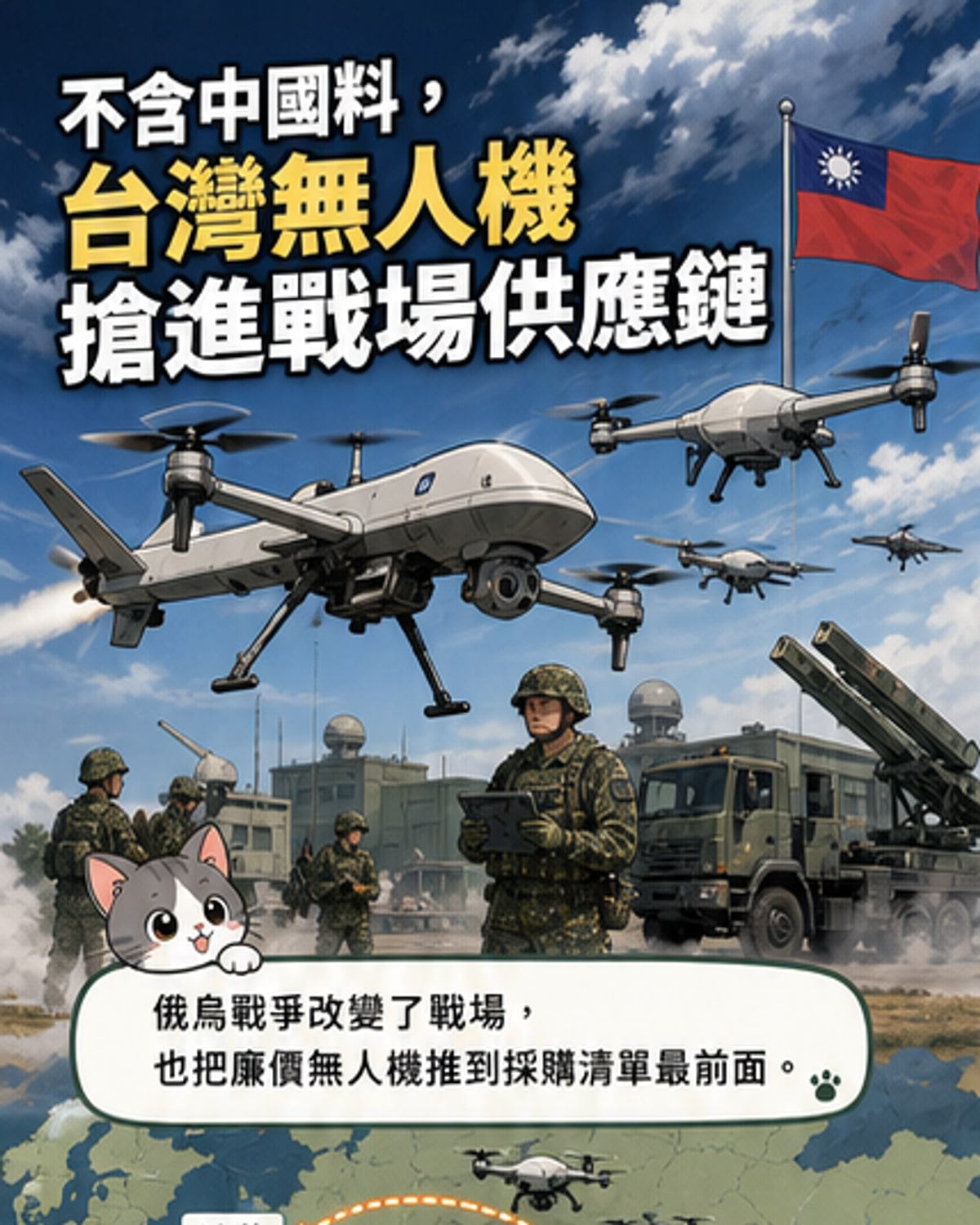 台製無人機產量暴增20倍